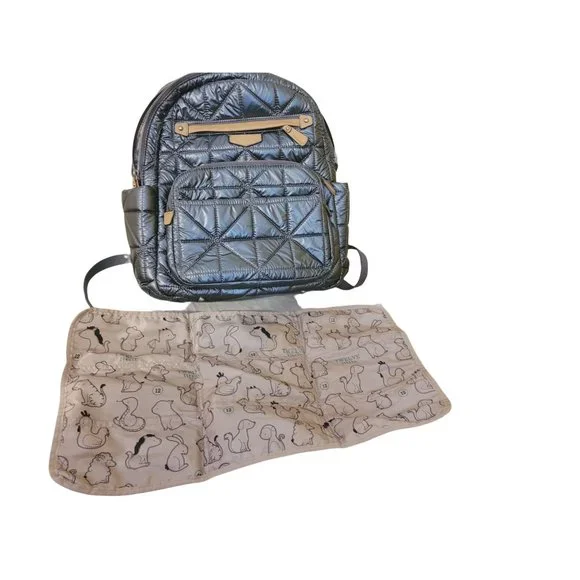 TWELVELittle Companion Backpack Gray Quilted